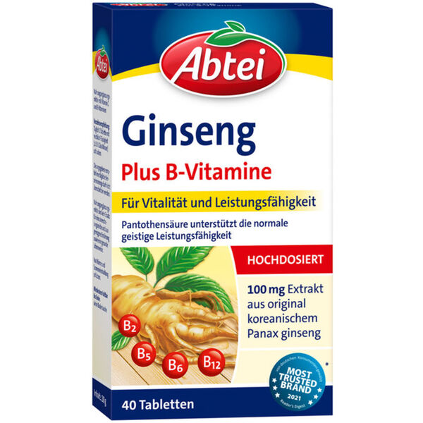 Bild 1 von ABTEI Ginseng Plus B-Vitamine 40 Tabletten