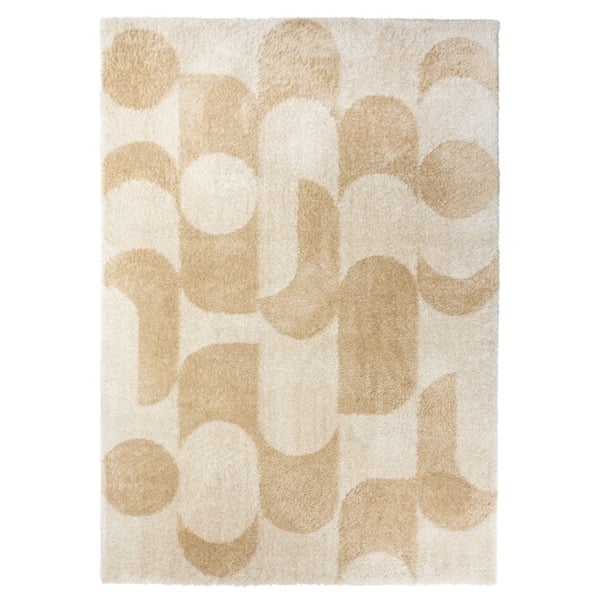 Bild 1 von VÄGTRUMMA  Teppich Langflor, elfenbeinweiß/beige 160x230 cm