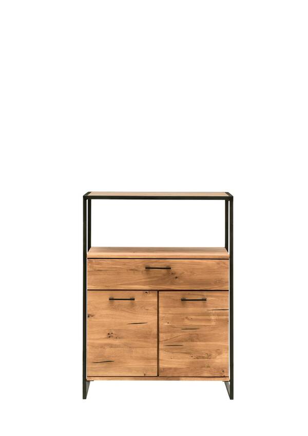 Bild 1 von VALMONDO Highboard FRAME 80 x 108 cm Eiche massiv natur geölt/schwarz