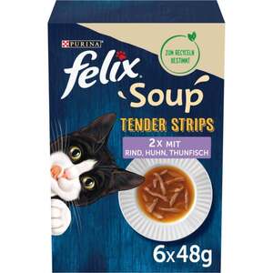 FELIX Soup Tender Strips Gemischte Vielfalt 6x48g