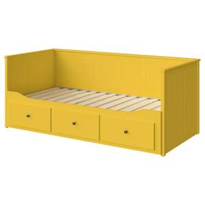HEMNES  Tagesbettgestell/3 Schubladen, gelb 80x200 cm
