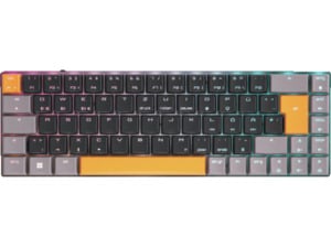 CHERRY MX-LP 2.1 COMPACT, Gaming Tastatur, Mechanisch, Cherry MX Low Profile, kabellos, Schwarz/Grau/Orange, Schwarz/Grau/Orange