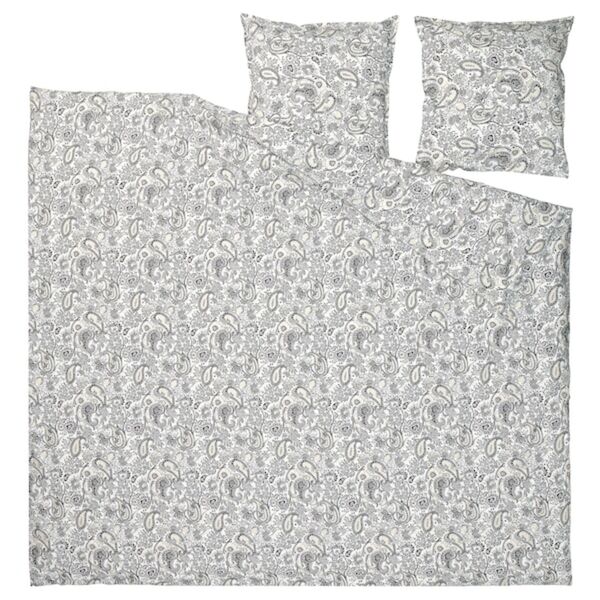 Bild 2 von RODGERSIA  Bettwäsche-Set, 3-teilig, grau/weiß 240x220/80x80 cm