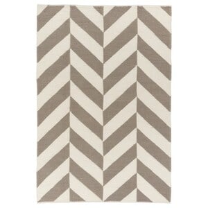 LOKSTALL  Teppich flach gewebt, grau/beige 170x240 cm