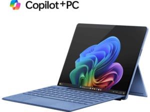 MICROSOFT Surface Pro, Copilot+ PC, 11. Edition, Convertible, mit 13 Zoll Display, Qualcomm Snapdragon X Plus, 16 GB RAM, 512 SSD, Adreno™ Onboard Graphics, Saphirblau, Windows 11 Home (64 Bit), Sa