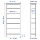 Bild 3 von HEMNES Bücherregal, schwarzbraun/hellbraun