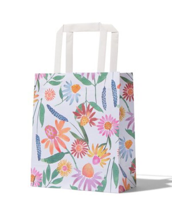 Bild 4 von 6er-Pack Geschenktaschen, Pappe, 20.5 x 18.5 x 8 cm, Blumen