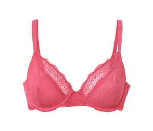 BĂĽgel-BH mit Spitze, pink