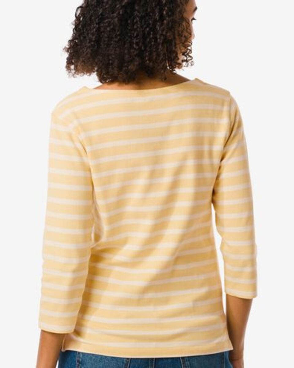 Bild 3 von Damen-Shirt Cara, U-Boot-Ausschnitt, Streifen hellgelb