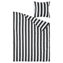Bild 2 von SLÅNHÖSTMAL  Bettwäsche-Set, 2-teilig, schwarz/weiß/gestreift 140x200/80x80 cm