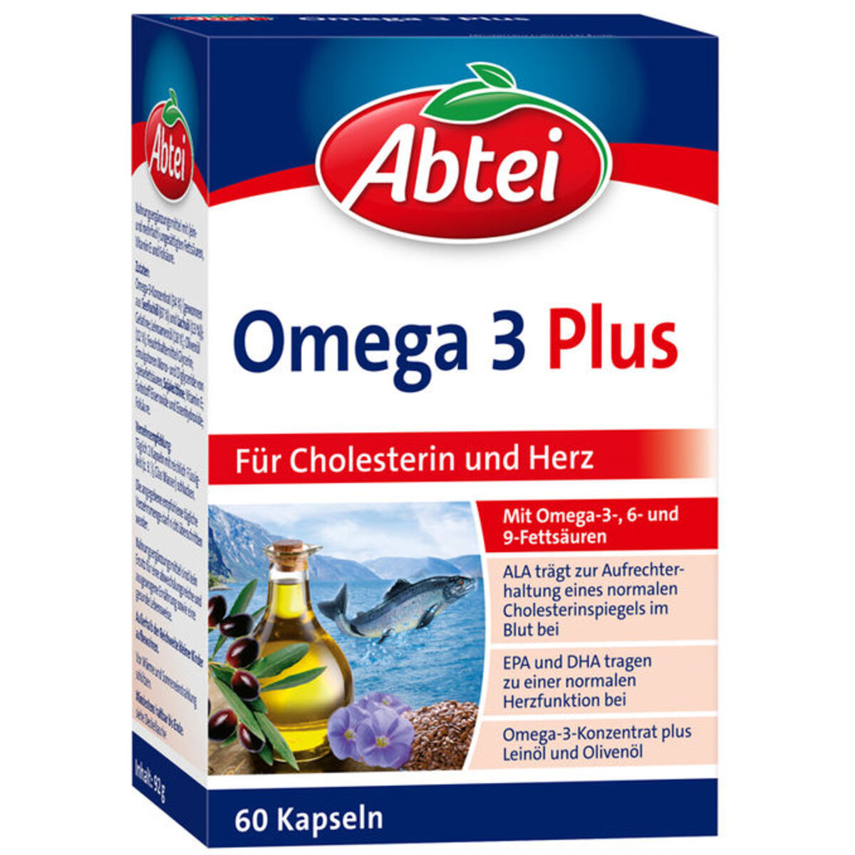 Bild 1 von ABTEI Omega 3 Plus (60 Kapseln)