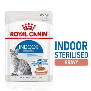 ROYAL CANIN INDOOR Sterilised in Soße Nassfutter für Wohnungskatzen 12x85g