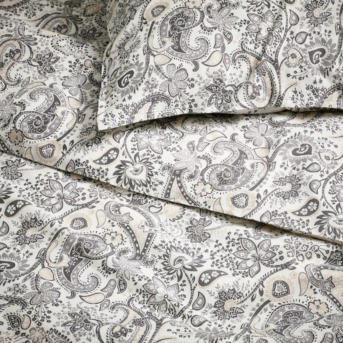 Bild 3 von RODGERSIA  Bettwäsche-Set, 2-teilig, grau/weiß 140x200/80x80 cm