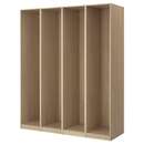 Bild 1 von PAX  4x Korpus Kleiderschrank, Eiche weiß lasiert 200x58x201 cm