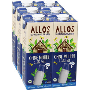 Allos BIO ohne Muhhh Drink 1,5%, 6er Pack