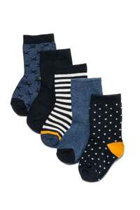 5er-Pack Kinder-Socken blau