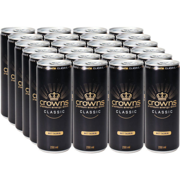 Bild 1 von Crowns Energy Drink Classic, 24er Pack (EINWEG) zzgl. Pfand