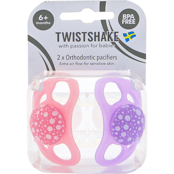 Bild 1 von TwistShake Schnuller pastellpink & lila, 2er Pack