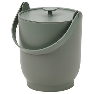 FARMARKVAST  Kompostbehälter mit Deckel, graugrün 4 l