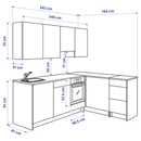 Bild 3 von KNOXHULT  Eckküche, weiß 243x164x220 cm