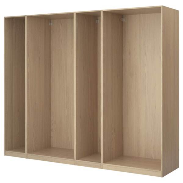 Bild 1 von PAX  4x Korpus Kleiderschrank, Eiche weiß lasiert 300x58x236 cm