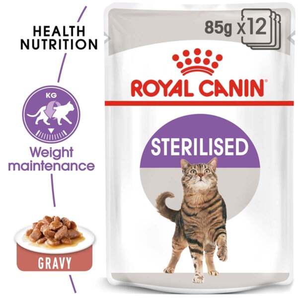 Bild 1 von ROYAL CANIN STERILISED Nassfutter in Soße für kastrierte Katzen 12x85g