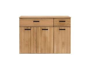 VALMONDO Sideboard LIDO 120 x 89 cm Astige Eiche massiv naturbelassen geölt