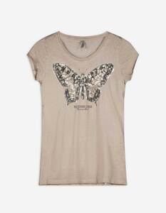 Damen T-Shirt - Paillettenbesatz