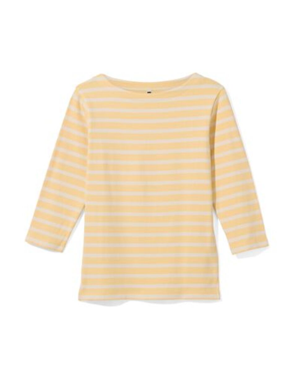 Bild 1 von Damen-Shirt Cara, U-Boot-Ausschnitt, Streifen hellgelb
