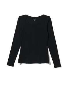 Basic-Damen-T-Shirt schwarz