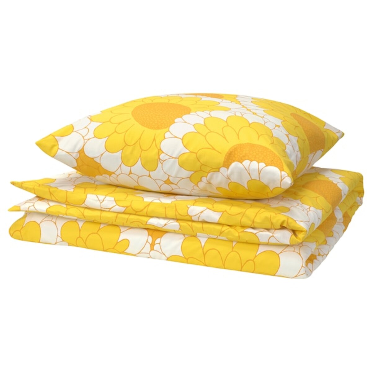 Bild 1 von KRANSMALVA  Bettwäsche-Set, 2-teilig, gelb 140x200/80x80 cm