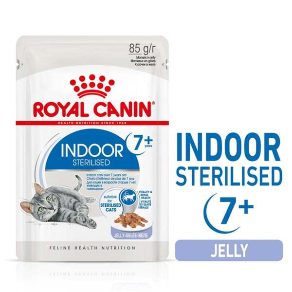 Bild 1 von ROYAL CANIN INDOOR 7+ Sterilised in Gelee Nassfutter für Wohnungskatzen ab 7 Jahren 12x85g