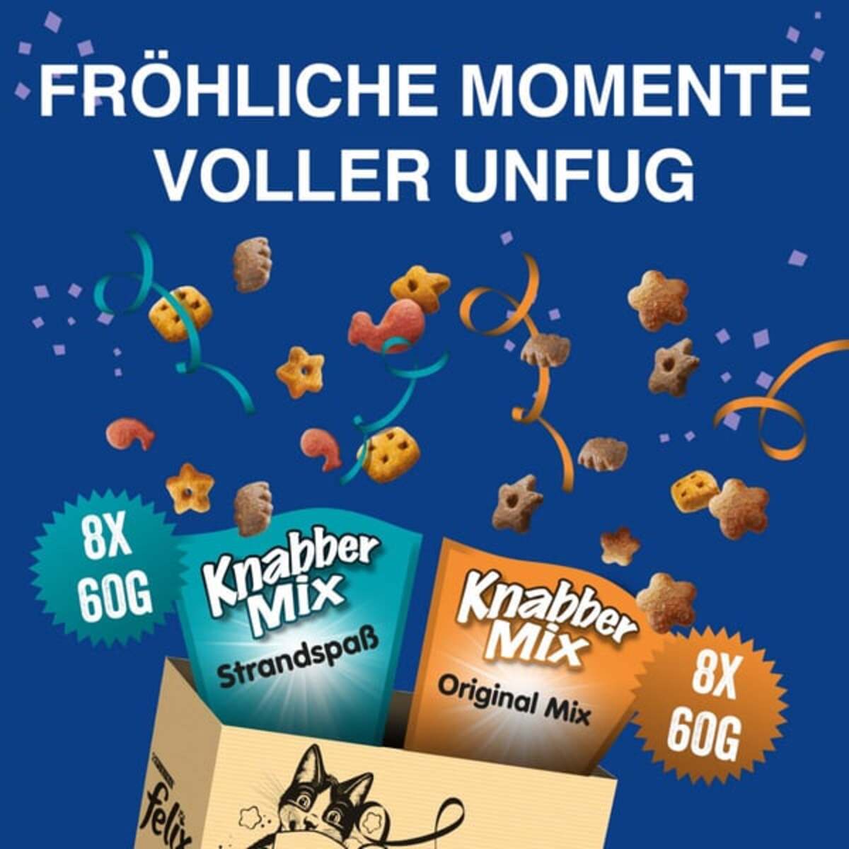 Bild 1 von FELIX KnabberMix Original & Strandspaß Katzensnack 2x8x60g