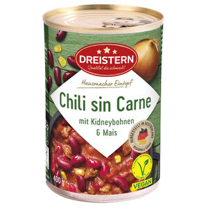 DREISTERN Chili sin Carne mit Kidneybohnen & Mais