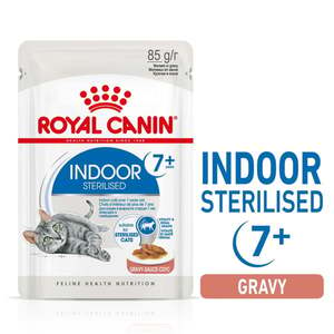 ROYAL CANIN INDOOR 7+ Sterilised in Soße Nassfutter für Wohnungskatzen ab 7 Jahren 12x85g