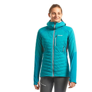 Wattierte Jacke Bergsteigen Hybrid Sprint Komfort bis 0 °C Damen türkis