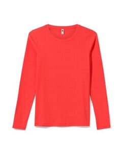 Damen-Shirt Clara, Feinripp korallfarben