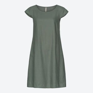 Damen-Kleid mit Eingriffstaschen, Dark-green