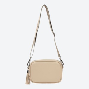 Damen-Handtasche mit farbigem Träger, ca. 18x13x5cm, Beige