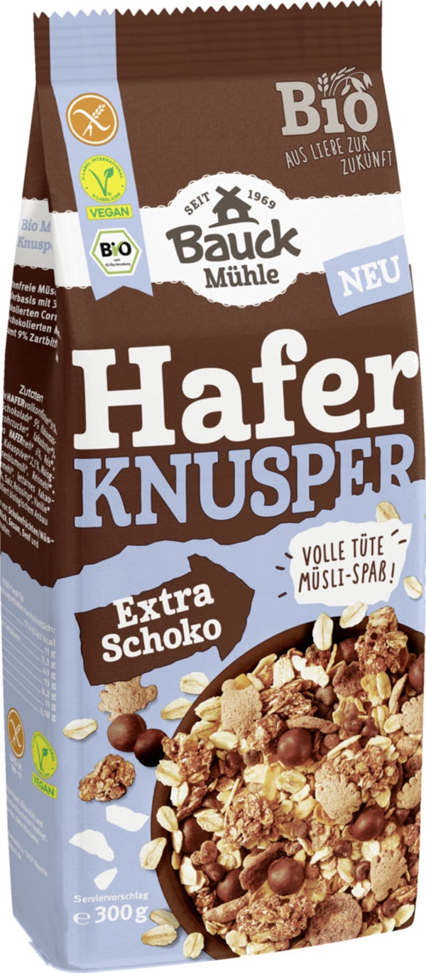 Bild 1 von Bauck Mühle Bio Hafer Knusper Müsli Schoko, 300 g