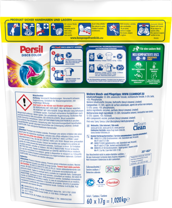 Bild 2 von Persil Color 4in1 Discs Excellence 60 WL
