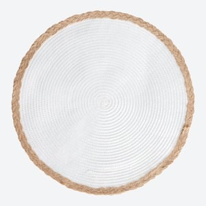 Platz-Set mit Jute, Ø ca. 38cm, White