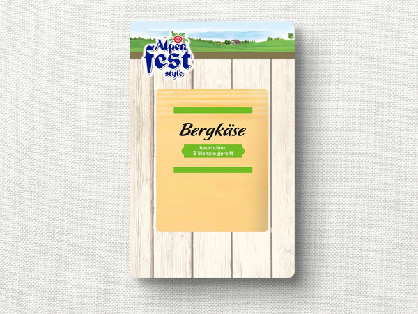 Bild 1 von Alpenfest Bergkäse Scheiben, 
         150 g