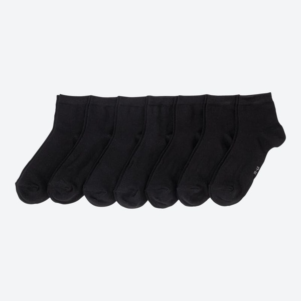 Bild 1 von Unisex-Kurzschaft-Socken in verschiedenen Farbkombinationen, 7er-Pack, Black