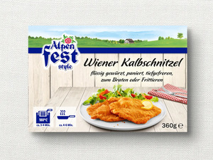 Alpenfest Wiener Kalbschnitzel, 
         360 g