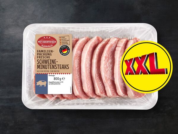 Bild 1 von Metzgerfrisch Frische Schweine-Minutensteaks XXL, 
         800 g