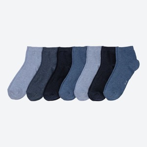 Unisex-Kurzschaft-Socken in verschiedenen Farbkombinationen, 7er-Pack, Blue