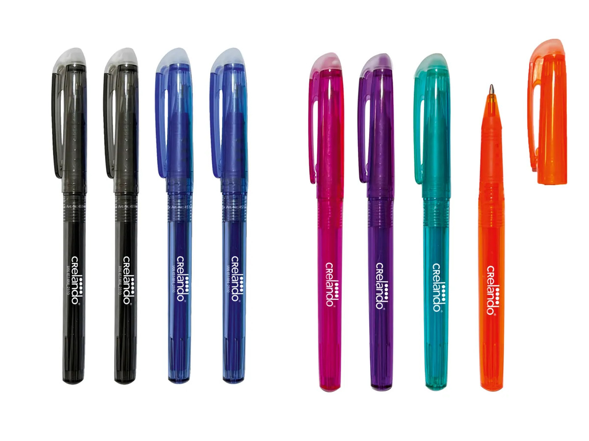 Bild 1 von crelando® 4 radierbare Tintenroller/6 Ersatzminen, 
         4/6 Stück