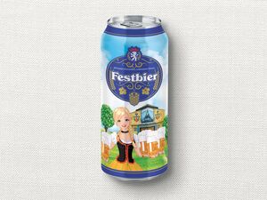 Perlenbacher Festbier, 
         0,5 l zzgl. -.25 Pfand