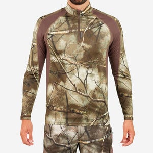 Langarmshirt 500 TREEMETIC leise, atmungsaktiv, camouflage Braun|grün